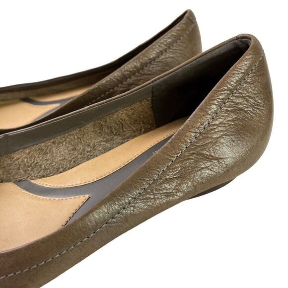 Naturalizer N5 Comfort Maude Real Leather Taupe Brown Slip On Flats Shoes 7.5 - Picture 5 of 16